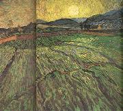 Vincent Van Gogh Enclosed Field with Risihng Sun (nn04) USA oil painting reproduction